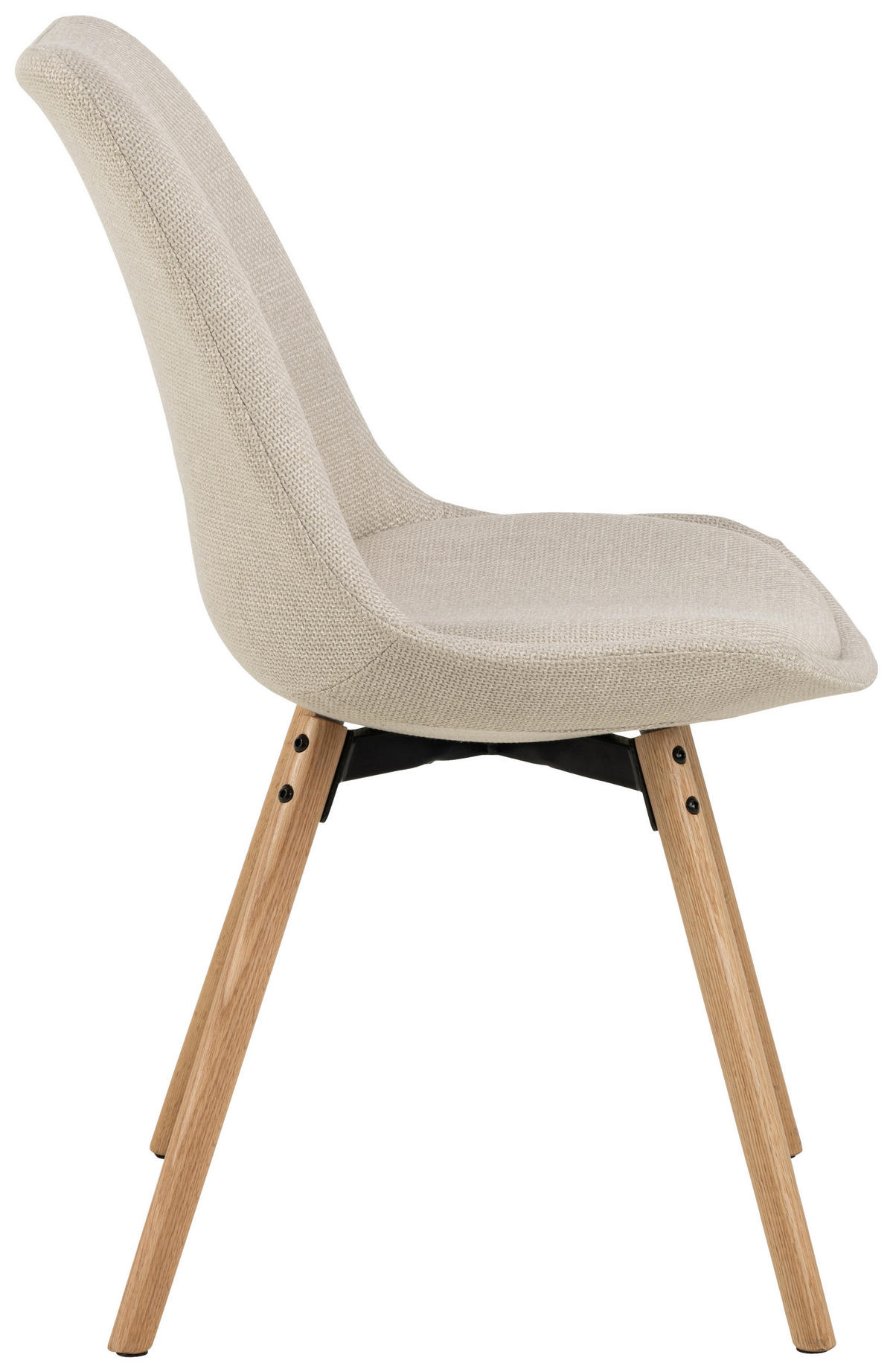 STUHL Struktur Beige  - Eichefarben/Beige, KONVENTIONELL, Holz/Textil (49/84/55cm) - MID.YOU