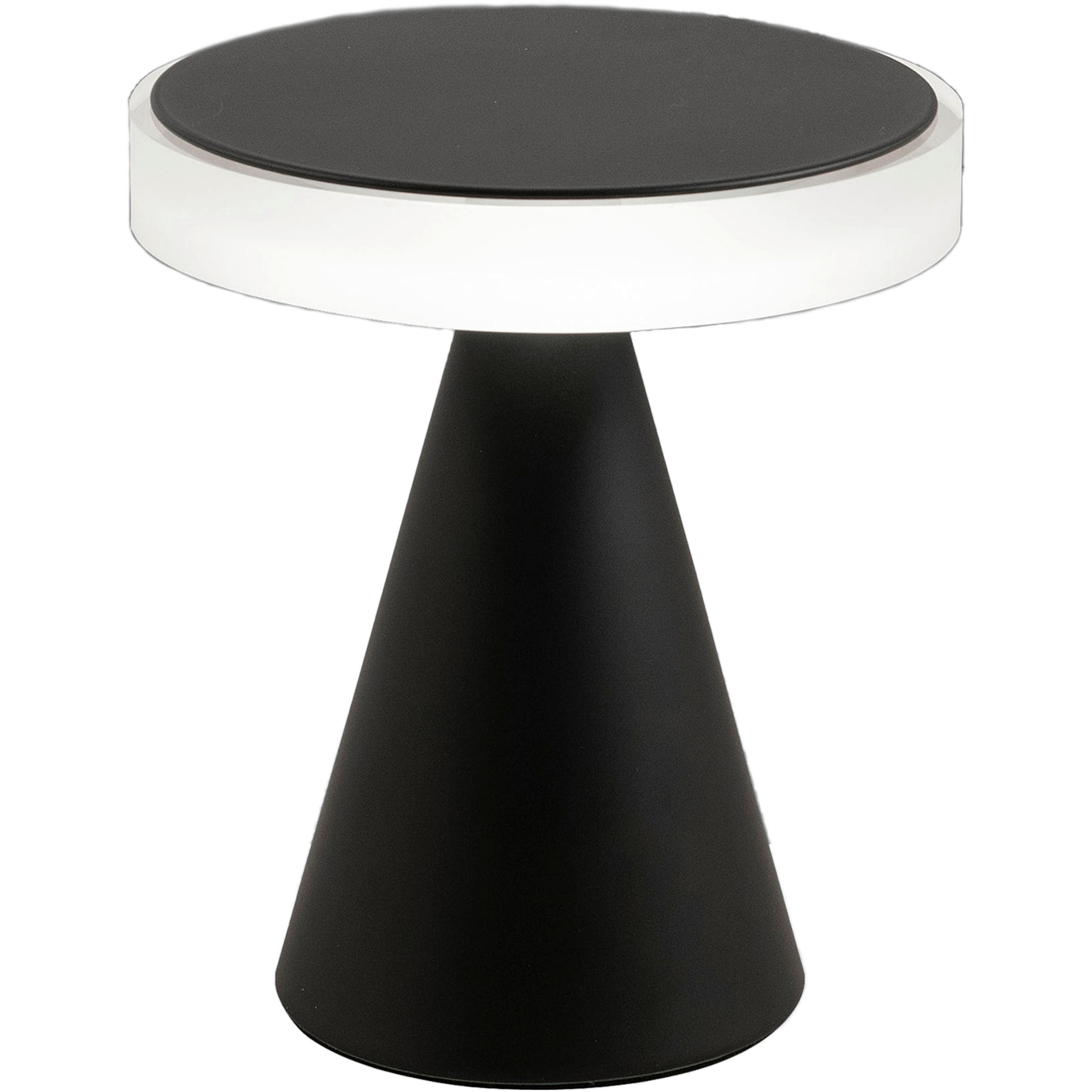 LED-TISCHLEUCHTE Neutra 17/20 cm  - Schwarz/Weiß, Basics, Kunststoff/Metall (17/20cm) - Fabas Luce