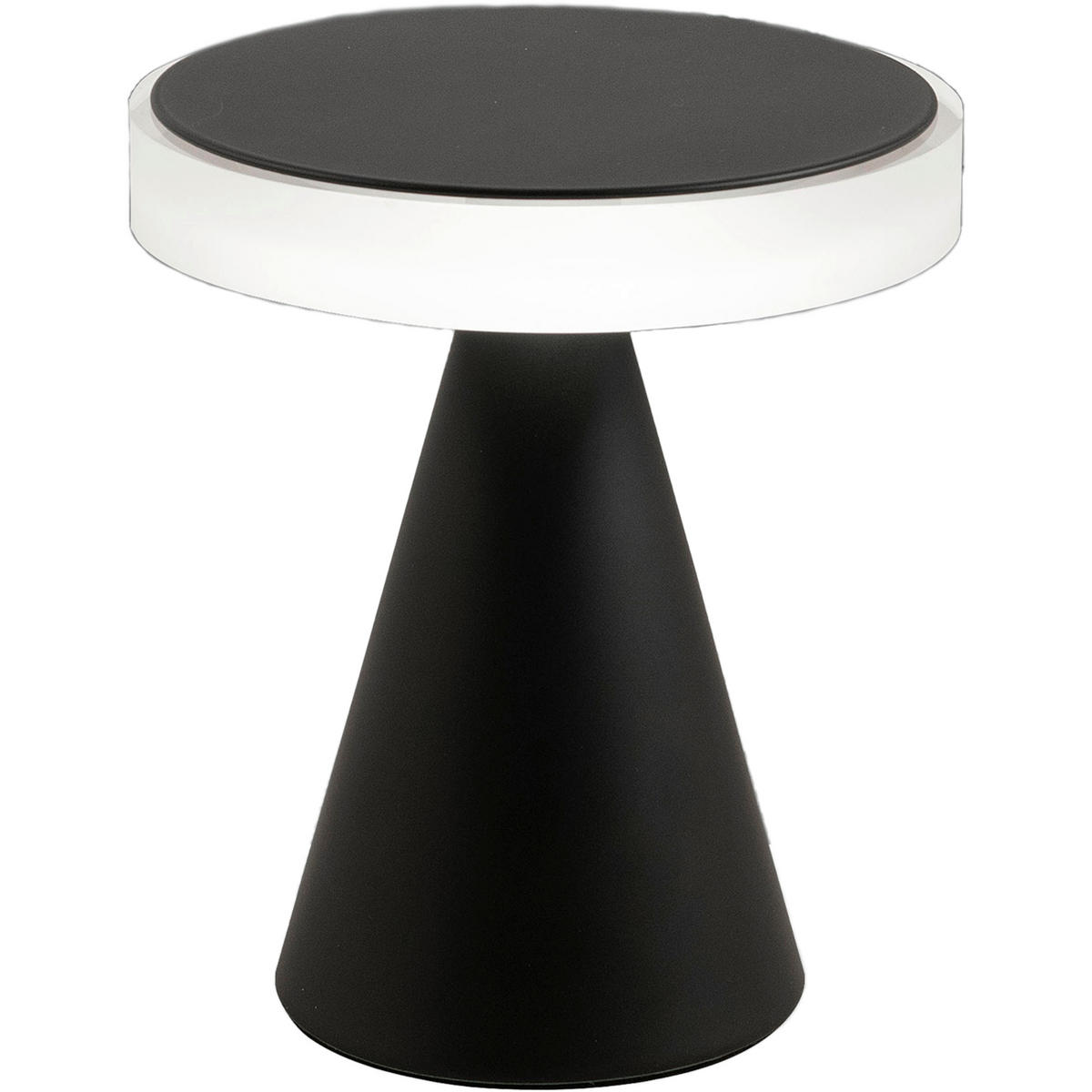 LED-TISCHLEUCHTE Neutra 17/20 cm  - Schwarz/Weiß, Basics, Kunststoff/Metall (17/20cm) - Fabas Luce