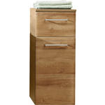 UNTERSCHRANK 30/72/33 cm   - Chromfarben/Eichefarben, KONVENTIONELL, Glas/Holzwerkstoff (30/72/33cm) - Xora