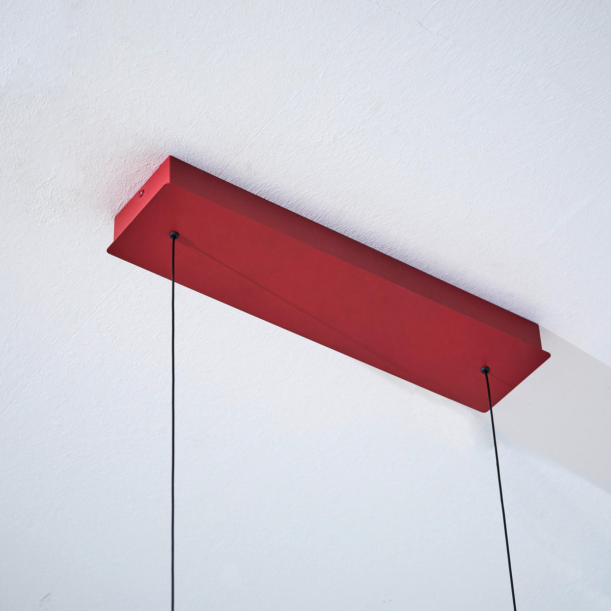 LED-HÄNGELEUCHTE 121/20/150 cm  - Rot, Design, Metall (121/20/150cm) - Hell