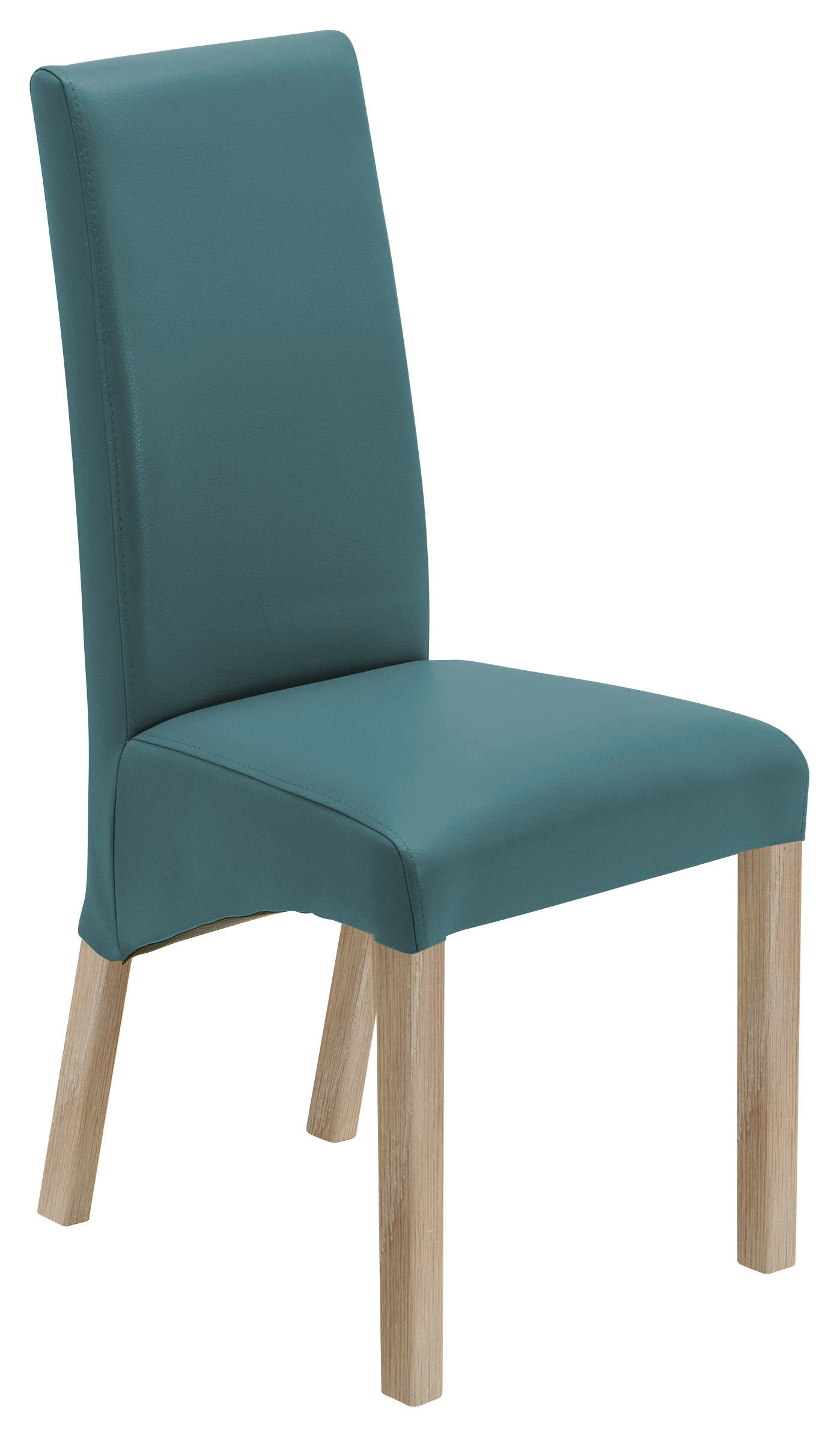 STUHL  in Lederlook Textil  - Petrol/Sonoma Eiche, KONVENTIONELL, Holz/Textil (47/102/57cm) - Carryhome