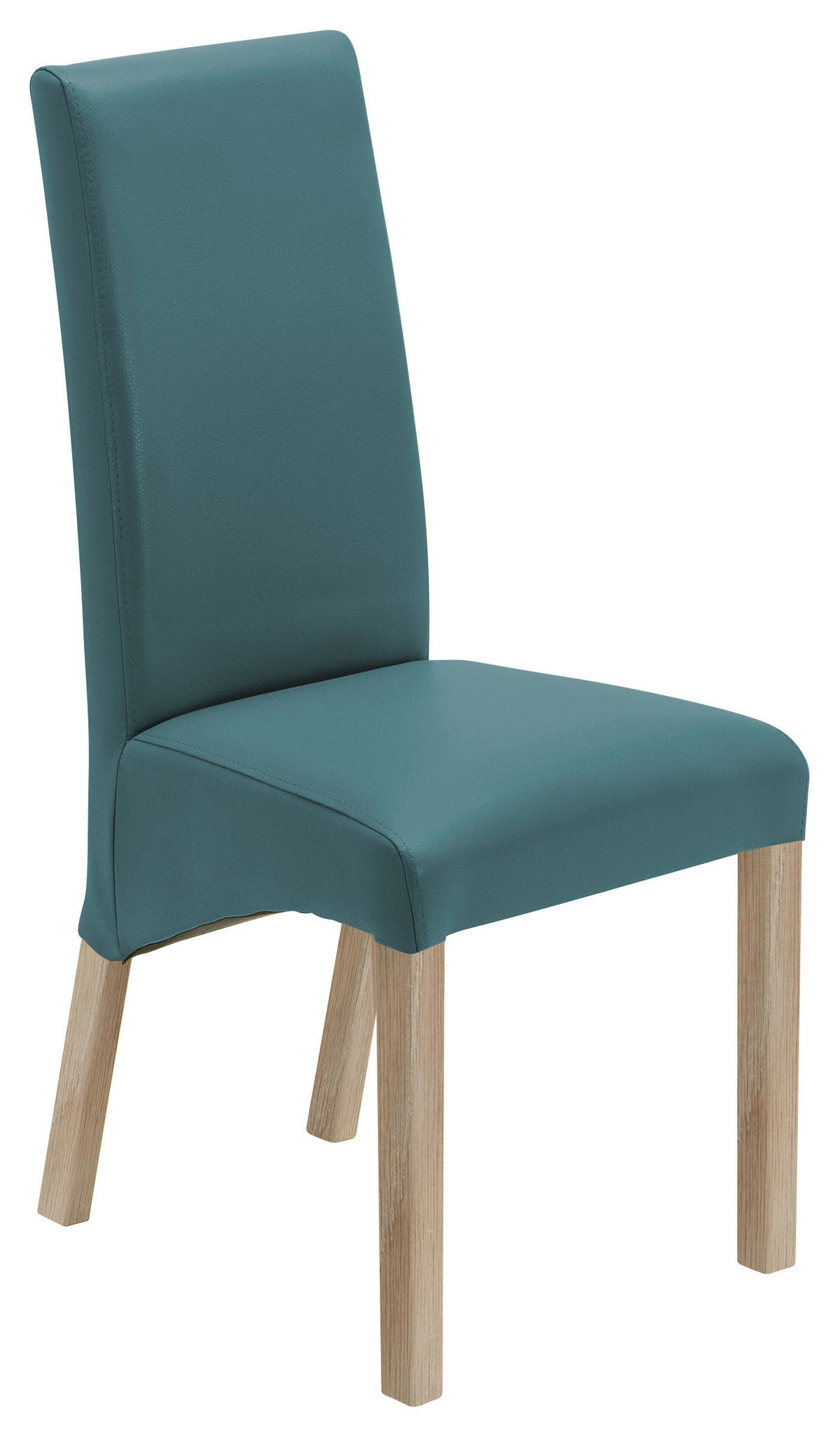 STUHL  in Lederlook Textil  - Petrol/Sonoma Eiche, KONVENTIONELL, Holz/Textil (47/102/57cm) - Carryhome
