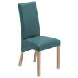 STUHL  in Lederlook Textil  - Petrol/Sonoma Eiche, KONVENTIONELL, Holz/Textil (47/102/57cm) - Carryhome