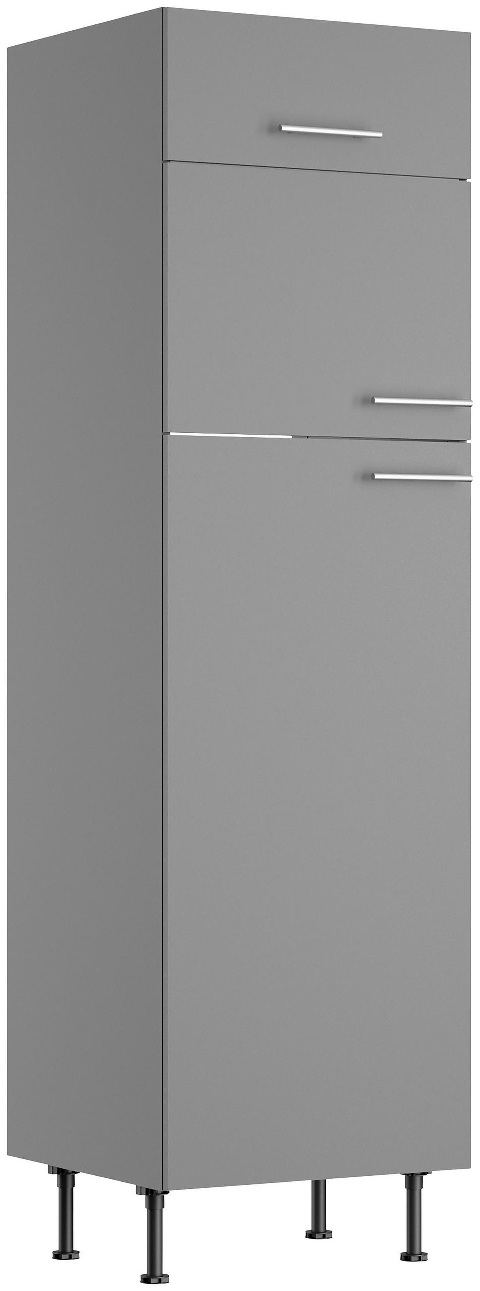ECKKÜCHE 200/270 cm  in Grau  - Edelstahlfarben/Anthrazit, Basics, Holzwerkstoff/Metall (200/270cm) - Optifit