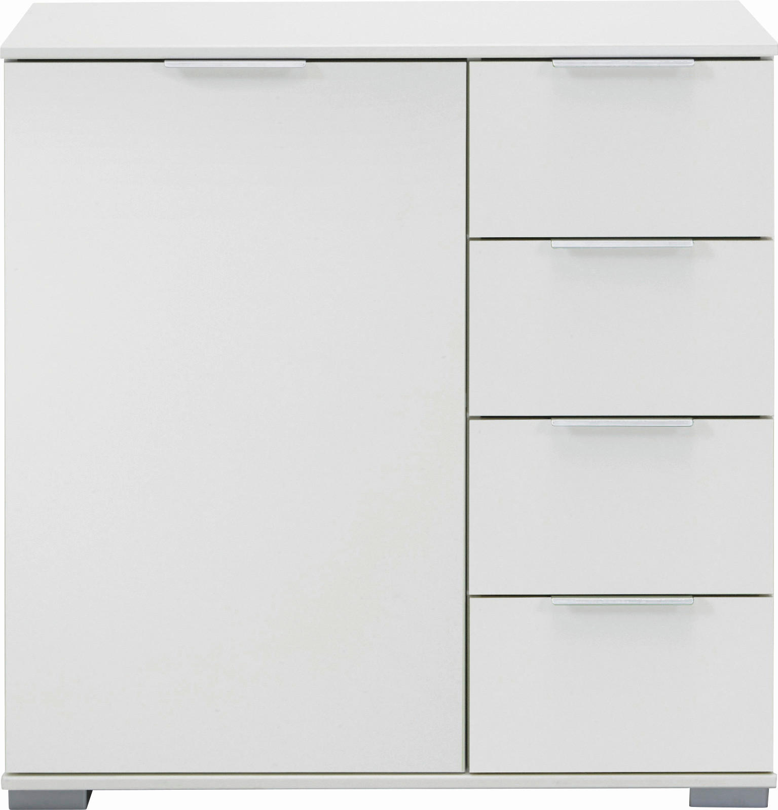 KOMMODE in 81/83/41 cm - Alufarben/Weiß, Design, Holzwerkstoff/Kunststoff (81/83/41cm) - Carryhome