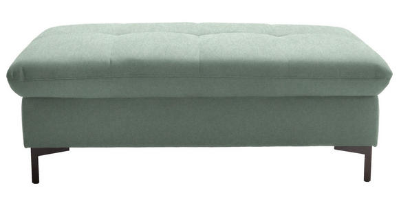 HOCKER in Textil Mintgrün - Schwarz/Mintgrün, Design, Textil (124/46/68cm) - Xora