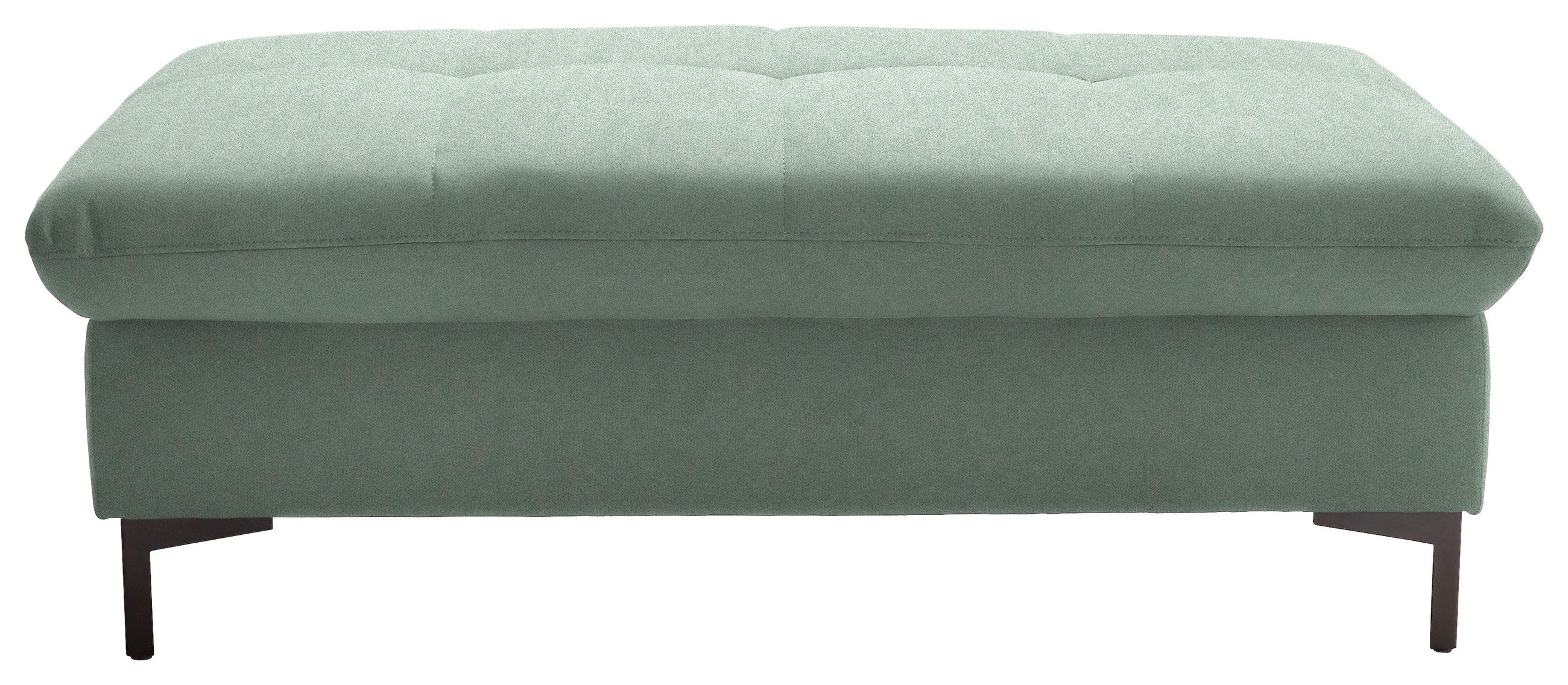 HOCKER in Textil Mintgrün  - Schwarz/Mintgrün, Design, Textil (124/46/68cm) - Xora