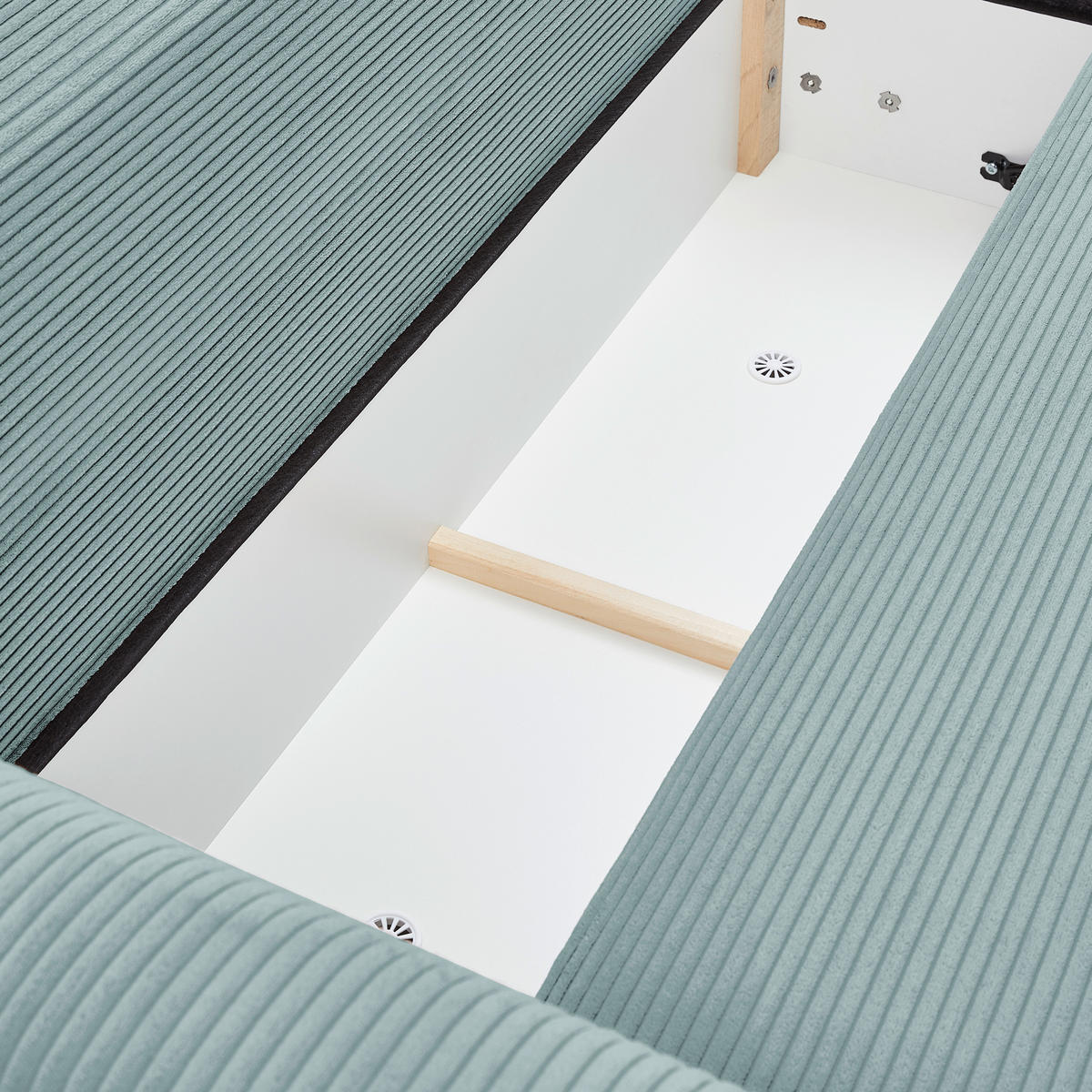 CANAPÉ D'ANGLE in Cord Blaugrau  - Blaugrau/Petrol, Konventionell, Holz/Textil (267/181cm) - Carryhome
