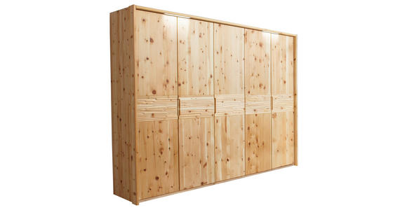 DREHTÜRENSCHRANK  in Zirbelkieferfarben  - Zirbelkieferfarben, Natur, Holz (253,8/220,2/64,5cm) - Linea Natura