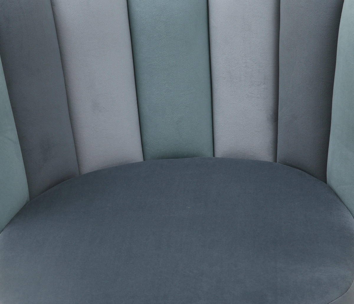STUHL Samt Blau, Türkis  - Türkis/Blau, Design, Textil/Metall (58,5/79/55,5cm) - home24