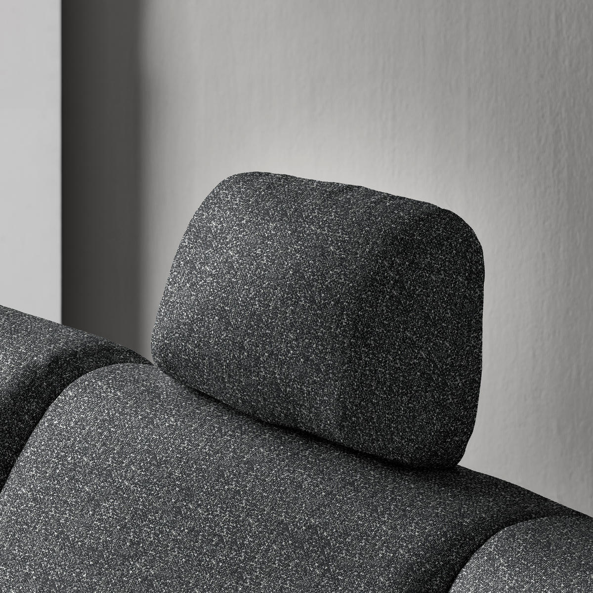 ECKSOFA  in Mikrovelours Anthrazit  208/227 cm  - Anthrazit/Alufarben, KONVENTIONELL, Textil/Metall (208/227cm) - Sedda