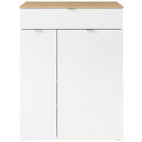 SCHUHSCHRANK 78/103/38 cm  - Silberfarben/Schwarz, Design, Holzwerkstoff/Kunststoff (78/103/38cm) - Xora