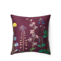 DEKORAČNÍ POLŠTÁŘ 50/50 cm - vínově červená, Konvenční, textil (50/50cm) - Essenza