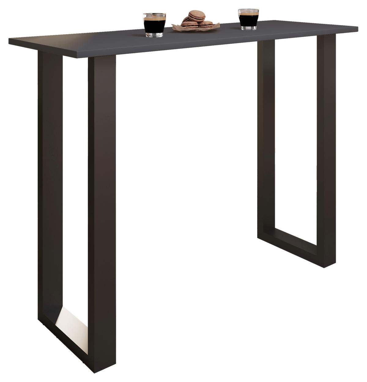 BARBORD i metall, trämaterial  140/50/102 cm  - svart/antracit, Klassisk, metall/trämaterial (140/50/102cm)