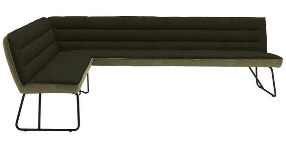 ECKBANK 174/274 cm in Grün, Schwarz - Schwarz/Grün, Design, Textil/Metall (174/274cm) - Dieter Knoll