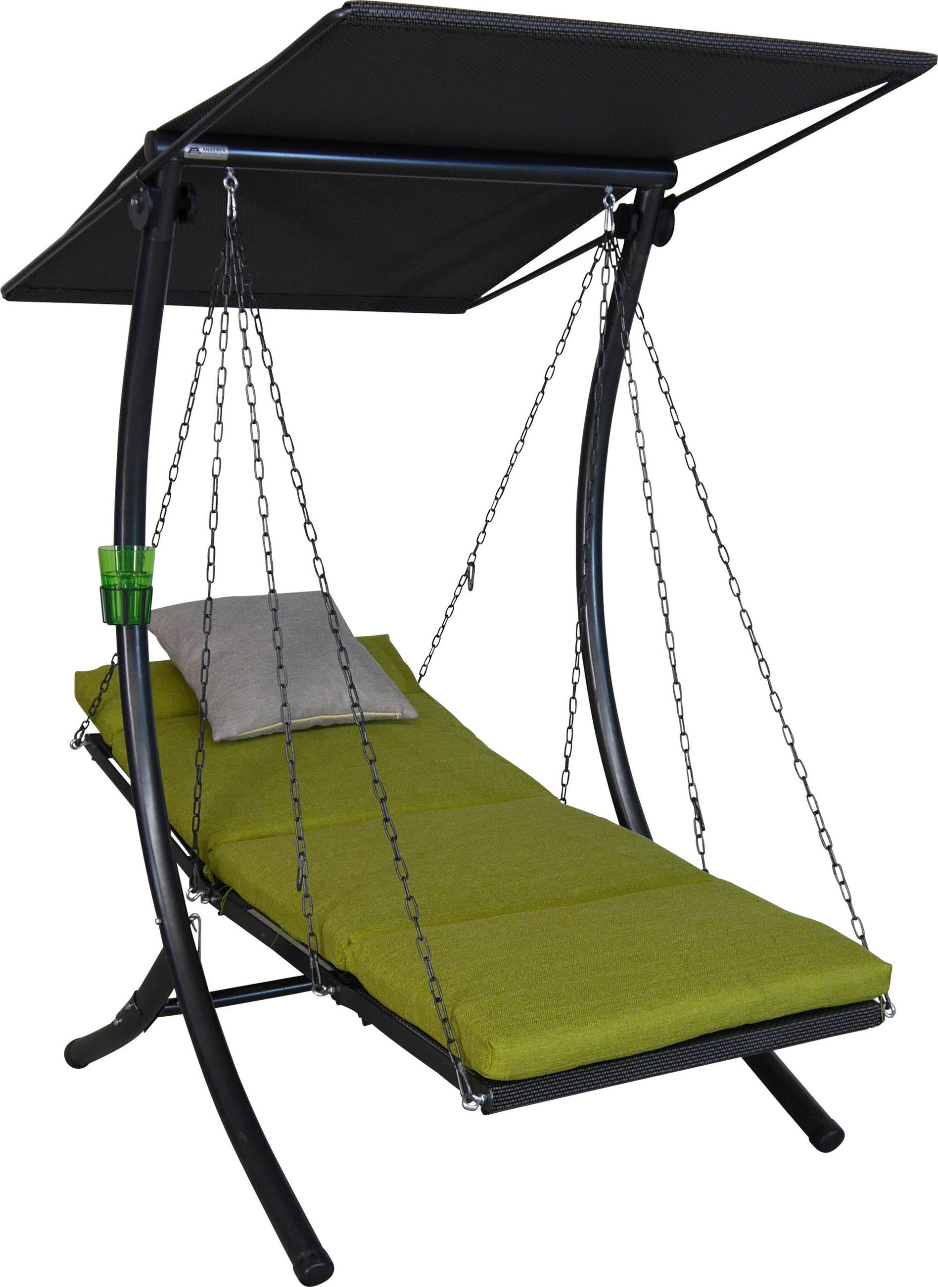 HOLLYWOODSCHAUKEL 100/160/145 cm  - Dunkelgrau/Anthrazit, Basics, Textil/Metall (100/160/145cm) - Boxxx