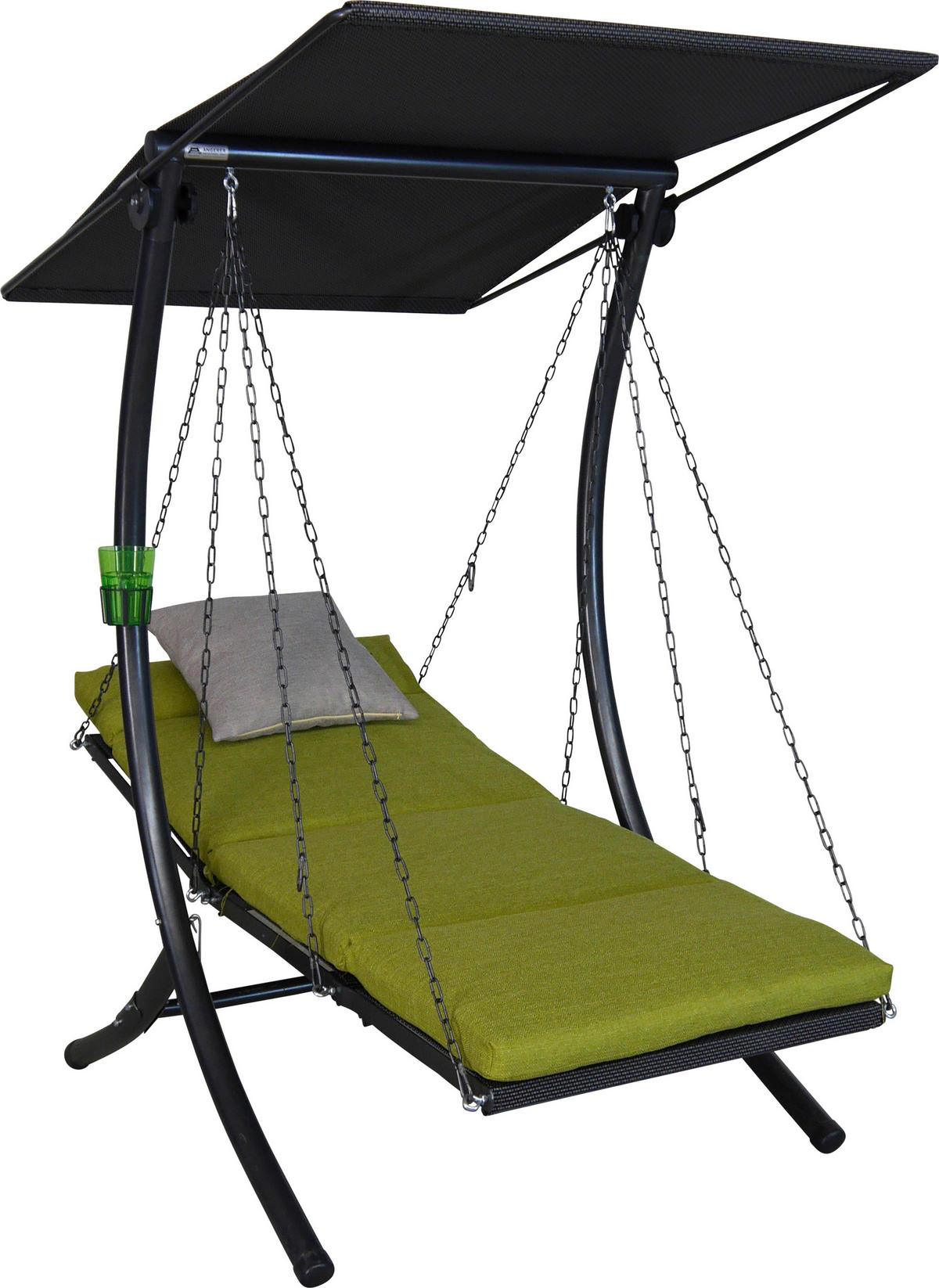 HOLLYWOODSCHAUKEL 100/160/145 cm  - Dunkelgrau/Anthrazit, Basics, Textil/Metall (100/160/145cm) - Boxxx