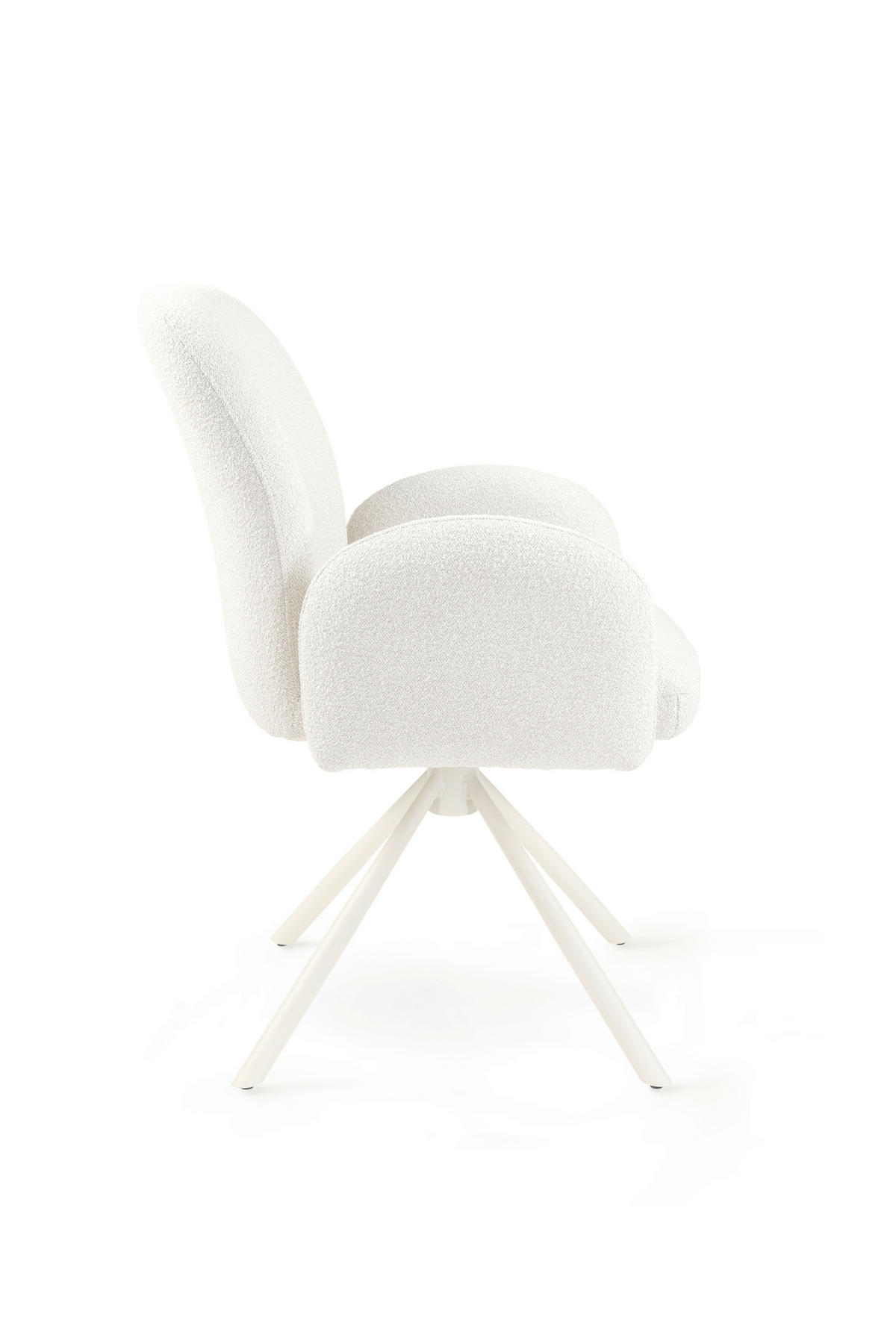 ARMLEHNSTUHL  in Stahl Webstoff, Bouclé  - Perlmutt/Weiß, Basics, Textil/Metall (63/87/63,5cm) - Tom Tailor