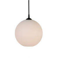 HÄNGELEUCHTE 30/29,4 cm  - Opal/Schwarz, KONVENTIONELL, Glas/Metall (30/29,4cm) - Belid