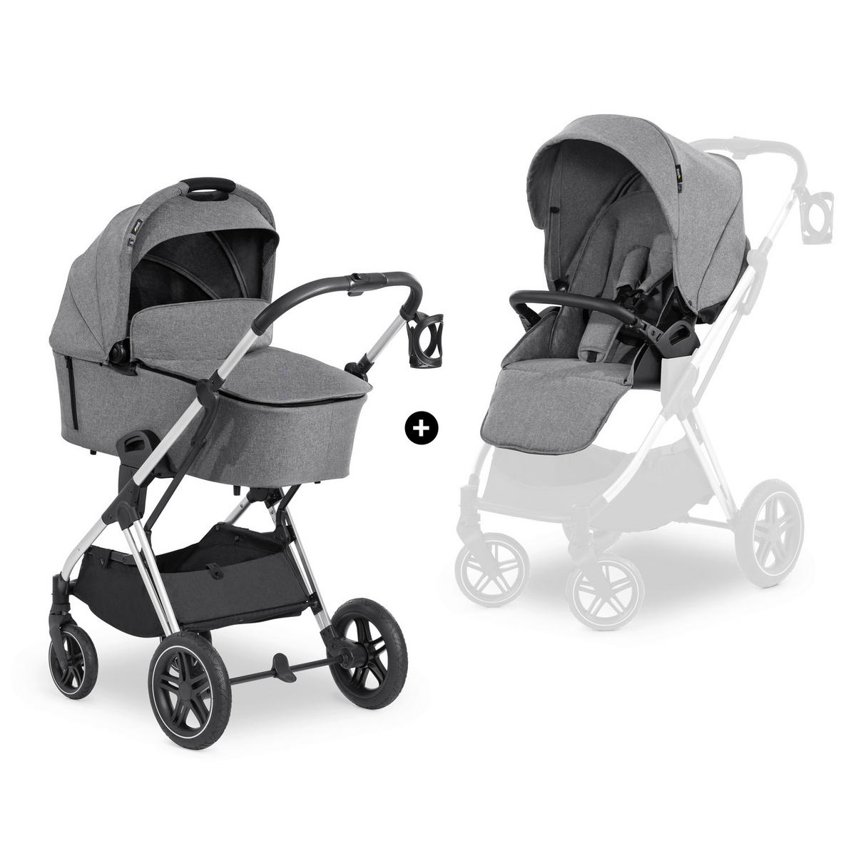 DEČJA KOLICA - SET  Vision X  - siva/srebrna, Osnovno, tekstil/metal (58/104,5/94cm) - Hauck