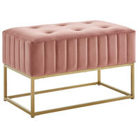 ZSÁMOLY 72/41/46 cm  - fáradt rózsaszín/aranyszínű, Lifestyle, textil/fém (72/41/46cm) - Xora