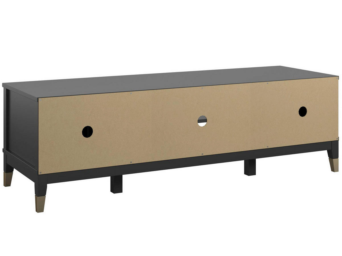 LOWBOARD Westerleigh  in 152/47/50 cm  - Schwarz, Design, Holzwerkstoff/Metall (152/47/50cm) - MID.YOU