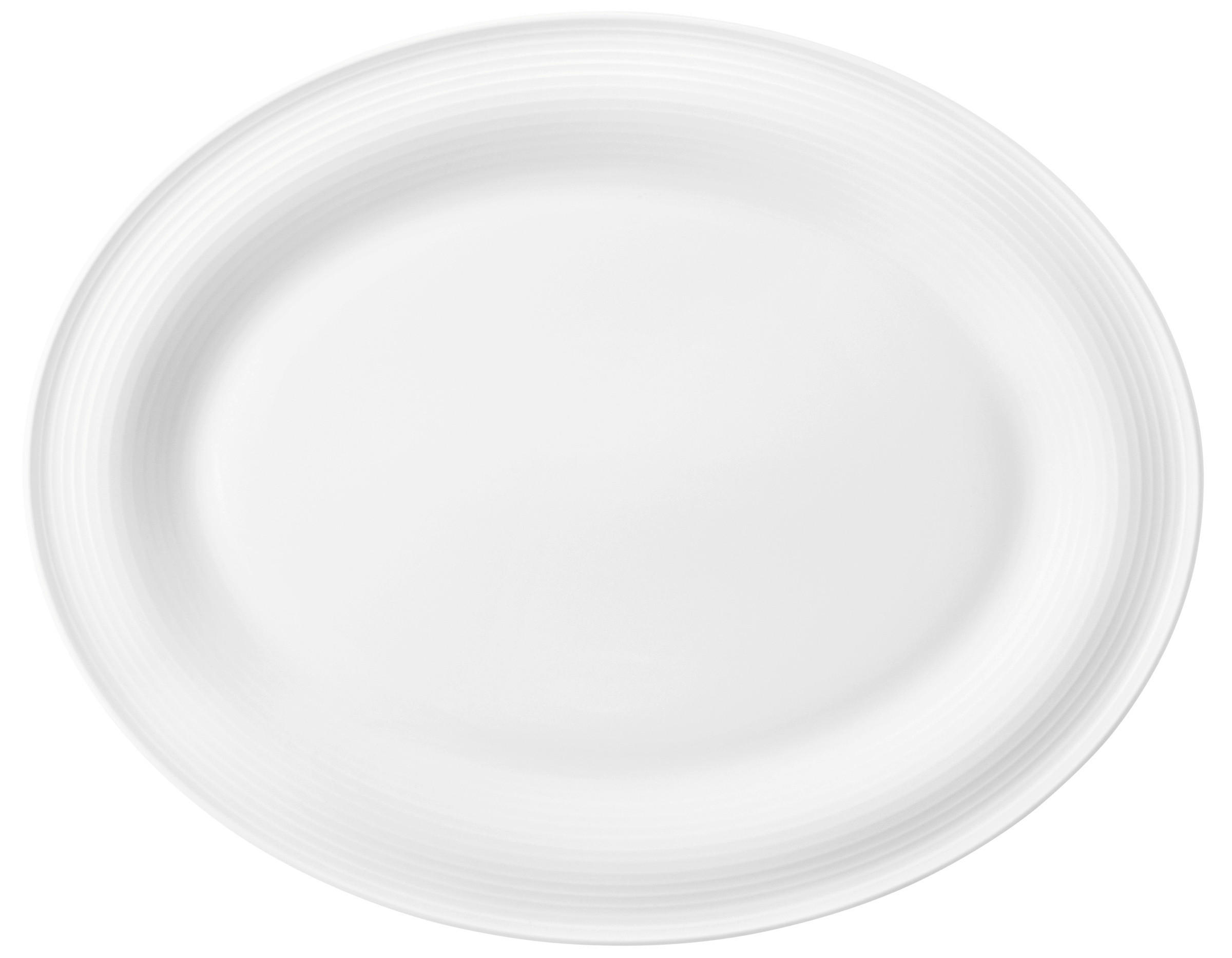 SERVIERPLATTE Beat weiß uni  - Weiß, Basics, Keramik (35,3/28/2,2cm) - Seltmann Weiden