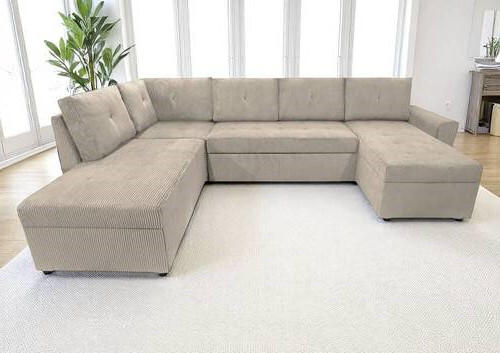 Mid.you Wohnlandschaft Termoli Taupe 297x212 cm