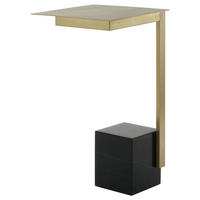 ODKLÁDACÍ STOLEK,  - Design, kámen/sklo (30/30/56cm) - MID.YOU