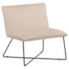 SESSEL in Samt Schwarz, Weiß  - Beige/Schwarz, Design, Kunststoff/Textil (61,5/82,5/72cm) - Livetastic