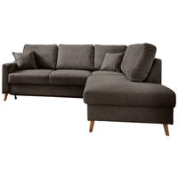 ECKSOFA in Struktur Braun  - Naturfarben/Braun, Konventionell, Holz/Textil (230/200cm) - P & B