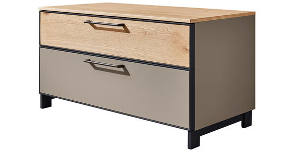 GARDEROBENBANK 84/44/40 cm  - Wildeiche/Fango, Design, Holzwerkstoff/Metall (84/44/40cm) - Dieter Knoll