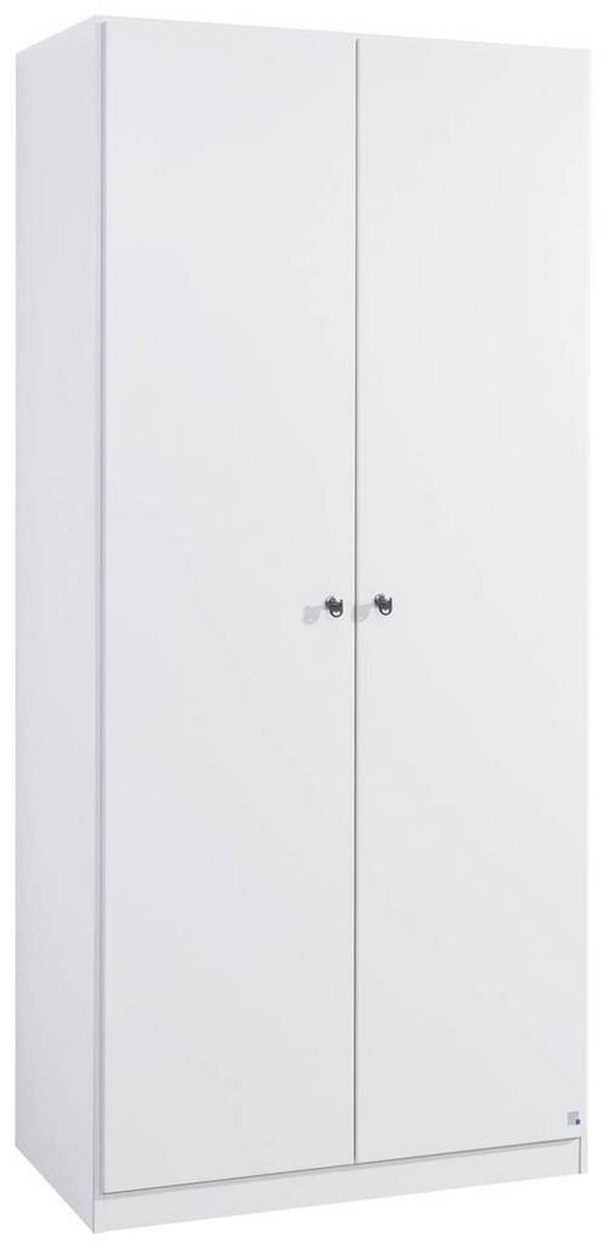 DREHTÜRENSCHRANK in Weiss  - Weiss, Basics, Holzwerkstoff (91/197/54cm) - Xora
