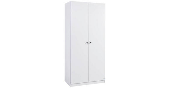 DREHTÜRENSCHRANK 2-türig Weiß  - Weiß, Basics, Holzwerkstoff (91/197/54cm) - Xora