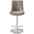 BARHOCKER in Taupe, Edelstahlfarben - Taupe/Edelstahlfarben, Design, Textil/Metall (44/86,5-111,5/54,5cm) - Novel BARHOCKER in Taupe, Edelstahlfarben - Taupe/Edelstahlfarben, Design, Textil/Metall (44/86,5-111,5/54,5cm) - Novel