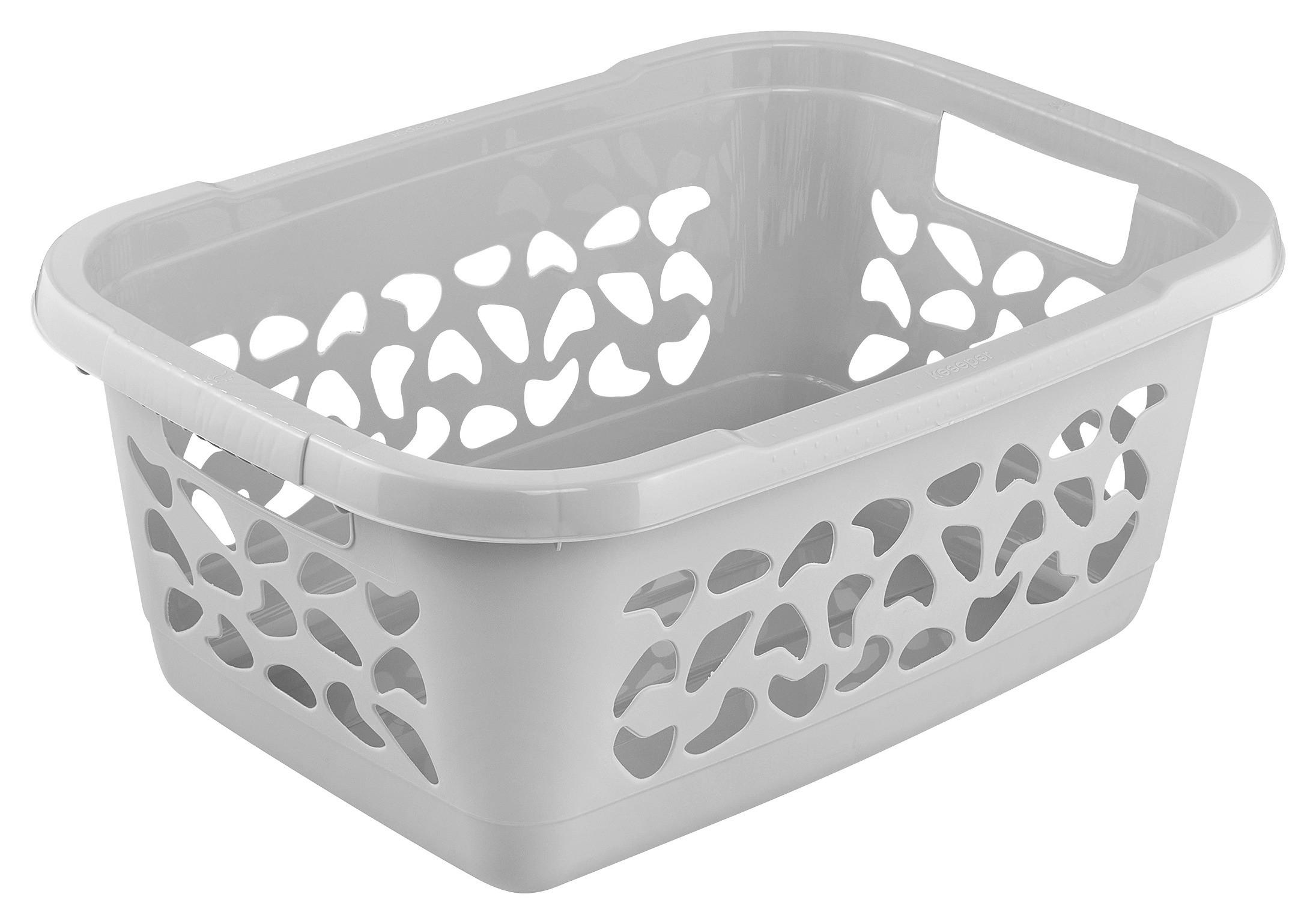 KOŠARA ZA RUBLJE 55/40/23 cm - siva, Basics, plastika (55/40/23cm)
