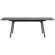 ESSTISCH Schwarz, Dunkelbraun rechteckig  ausziehbar  - Dunkelbraun/Schwarz, Trend, Holzwerkstoff/Metall (180-230/90/75cm) - Carryhome
