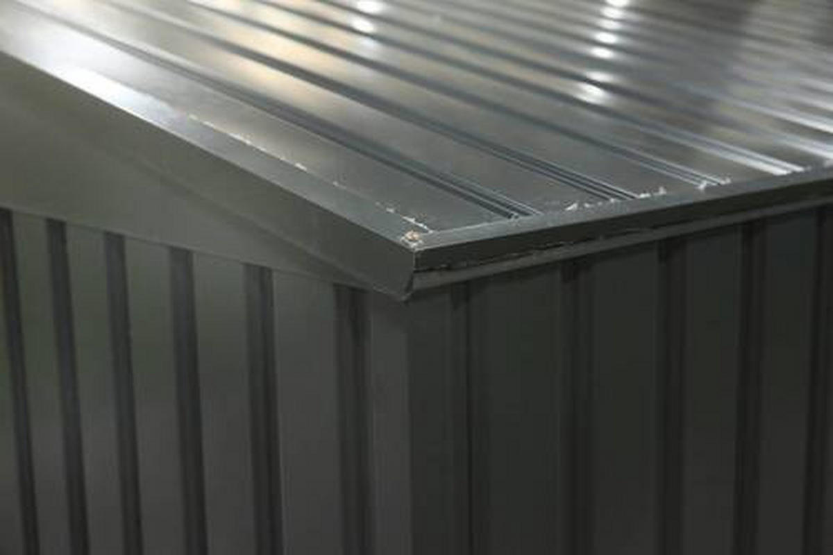 MÜLLTONNENBOX - Dunkelgrau, Basics, Metall (172/131/100cm) - Ambia Garden
