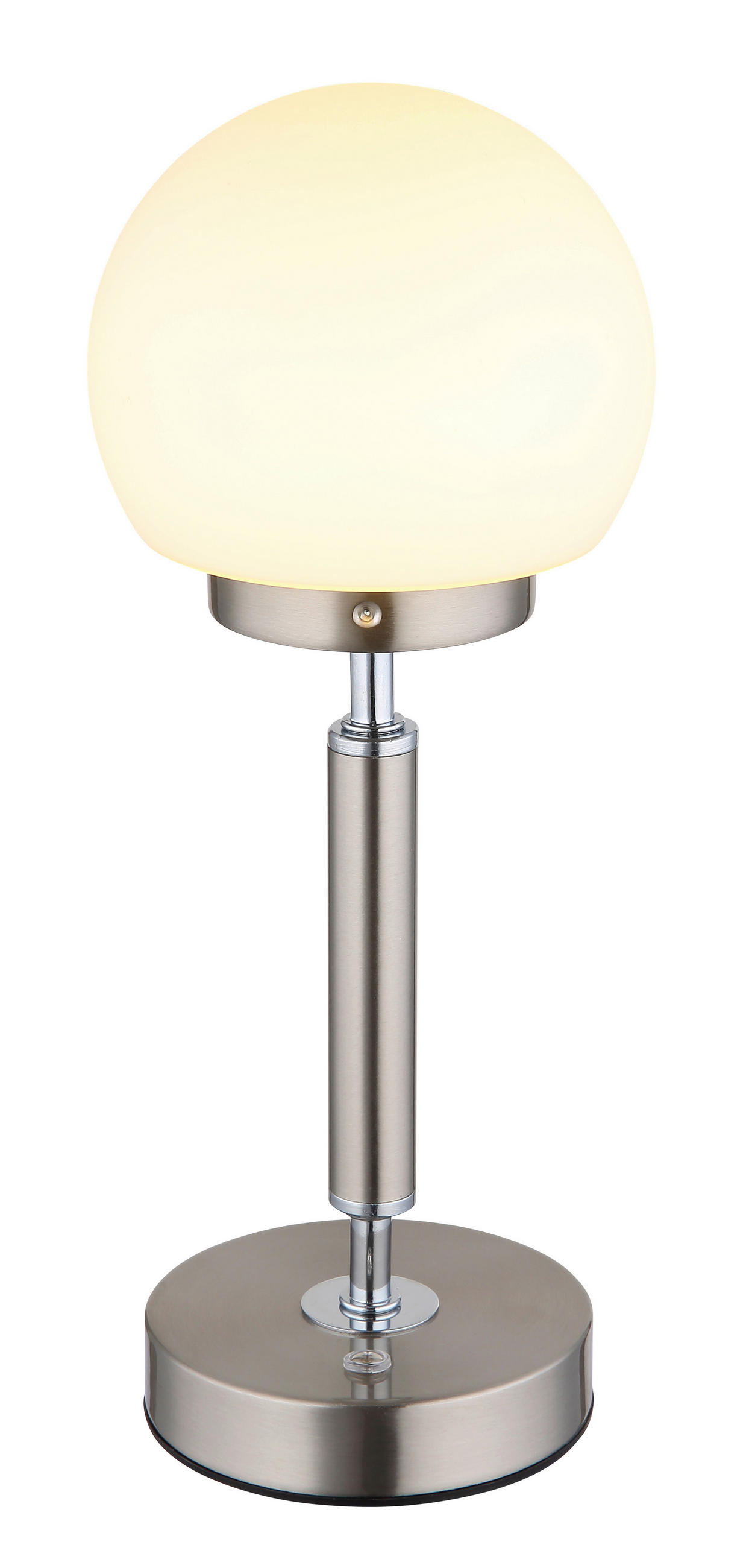 STOLNÍ LED LAMPA, dotykový stmívač, 11,5/28,5 cm  - bílá/opál, Basics, kov/plast (11,5/28,5cm) - Globo