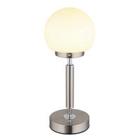 STOLNÍ LED LAMPA, dotykový stmívač, 11,5/28,5 cm  - bílá/opál, Basics, kov/plast (11,5/28,5cm) - Globo