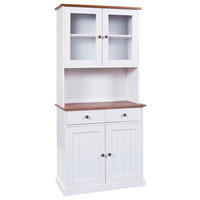 BUFFET 90/191/45 cm  in Weiß  - Braun/Weiß, LIFESTYLE, Holz (90/191/45cm) - MID.YOU
