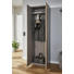 GARDEROBENSCHRANK Wildeiche massiv lackiert Eichefarben, Fango - Fango/Edelstahlfarben, Design, Holz/Metall (61/200/36cm) - DIETER KNOLL