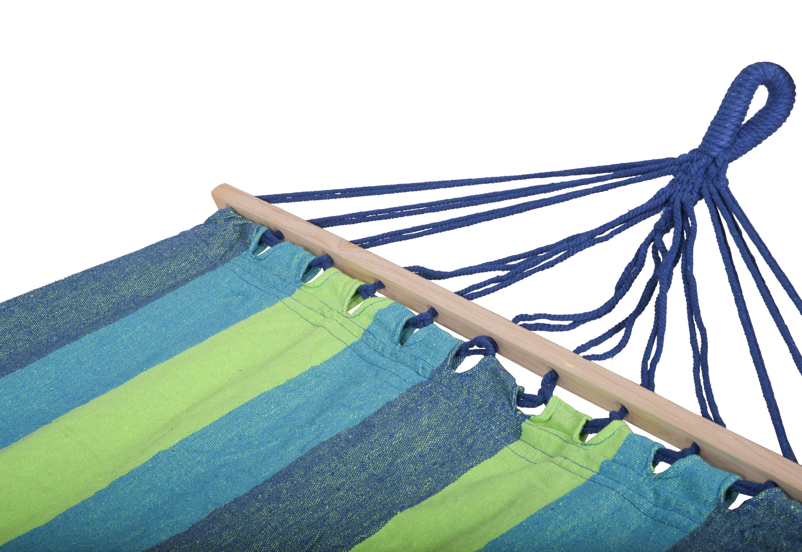 STABHÄNGEMATTE  - Blau/Naturfarben, Basics, Holz/Kunststoff (100/280cm)