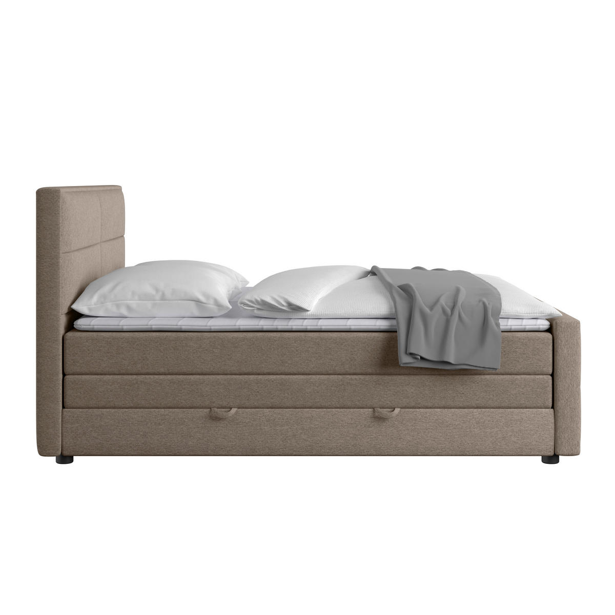 BOXSPRINGBETT 180/200 cm  in Beige  - Beige, Modern, Holz/Holzwerkstoff (180/200cm) - MID.YOU