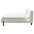 POLSTERBETT Beleuchtung 140/200 cm  in Creme  - Creme/Schwarz, MODERN, Textil/Metall (140/200cm) - Novel