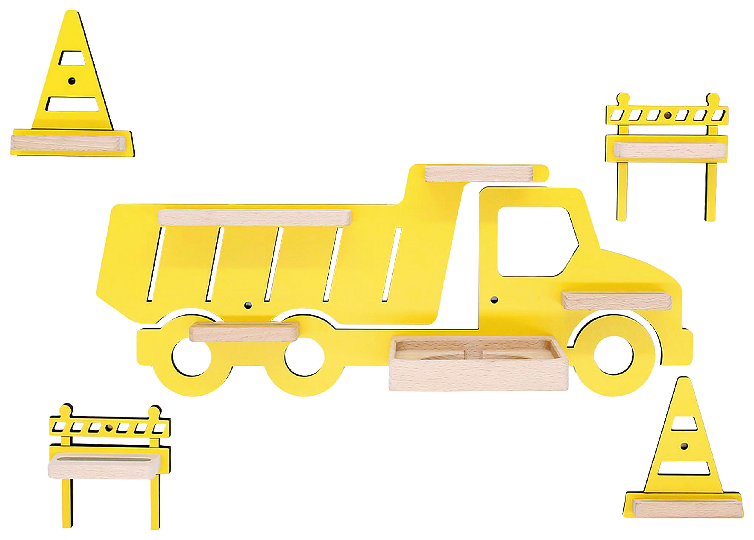 KINDERREGAL Gelb - Gelb, MODERN, Holzwerkstoff (44/40/19cm) - MID.YOU