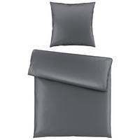 BETTWÄSCHE 2-teilig Segesta Satin 135/200 cm  - Anthrazit, MODERN, Textil (135/200cm) - Novel