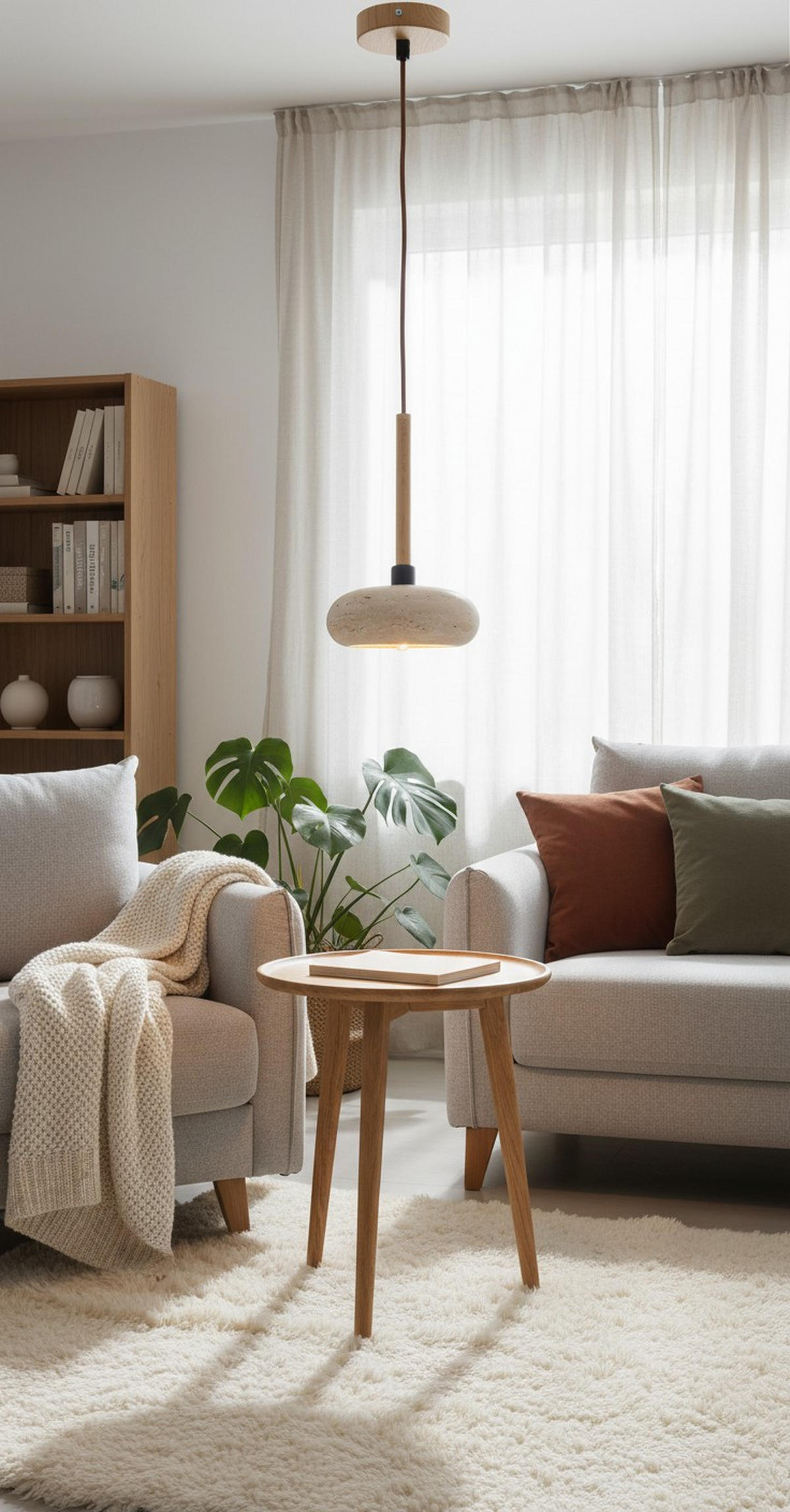 HÄNGELEUCHTE 15/120 cm  - Beige, Design, Stein/Metall (15/120cm) - Collet's Monde