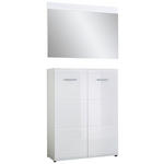 GARDEROBE 2-teilig  in 90/200/39 cm  - Weiß, Design, Holzwerkstoff (90/200/39cm) - Carryhome